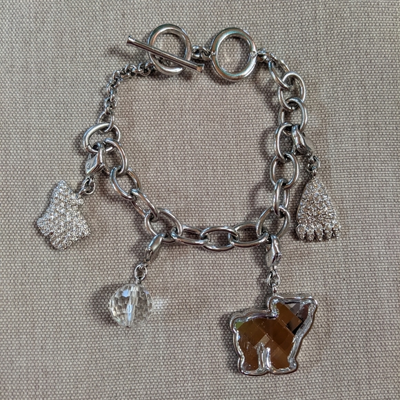 Swarovski Crystal and Silver Polar Bear Charm Bracelet - Picture 6 of 6